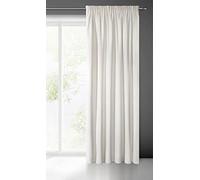 Eurofirany Villa Rideau en Velours Doux avec Galon Fronceur-1 pièce élégant de qualité supérieure pour Chambre à Coucher, Salon, Velvet, Ivoire, 140x270 cm