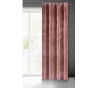 Eurofirany Villa Rideau en Velours Doux avec Oeillets-1 pièce élégant de qualité supérieure pour Chambre à Coucher, Salon, Velvet, Daim, Rose Foncé, 140x250 cm
