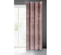 Eurofirany Villa Rideau en Velours Doux avec Oeillets-1 pièce élégant de qualité supérieure pour Chambre à Coucher, Salon, Velvet, Polyester, Poudre, 140x250 cm