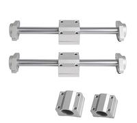 euroharry 12 mm, 100-600 mm, en acier plaqué trempé par immersion, pour barres de mouvement linéaire, guides d'arbre (arbre linéaire + SHF12 + SCS12UU, 500 mm)