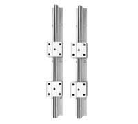 euroharry Lot de 2 rails de guidage linéaire SBR12 de 400 mm avec 4 blocs de roulement SBR12UU pour imprimante 3D, pièces CNC, acier à haute teneur en carbone chromé