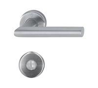 Euroline 124452 Garniture à Rosace Porte Intérieure Utrecht Carre Bouton, INOX Mat