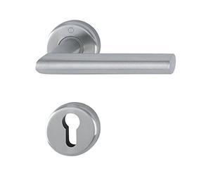 Euroline 124454 Garniture à Rosace Porte Intérieure Utrecht Carre, INOX Mat