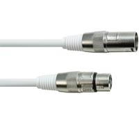 EUROLITE Câble DMX XLR 3 broches 1m blanc - Câbles XLR 3 pol