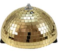 EUROLITE Demi-boule miroir 20cm or motorisé - Boules à facettes