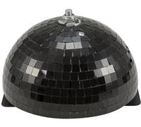 EUROLITE Half Mirror Ball 20cm noir motorisé - Boules à facettes