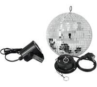 EUROLITE Jeu de boules miroir 20cm avec spot LED - Kits complets de boule à facettes