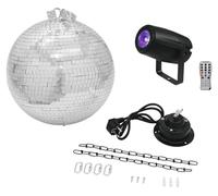 Eurolite LED Discokugel-Set mit Motor, mit LED-Beleuchtung 30 cm (20000562)