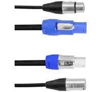 Eurolite Power-Hybrid DMX Câble de liaison [1x XLR femelle 5 pôles - 1x XLR femelle 5 pôles] 1.5 m