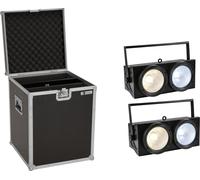 EUROLITE Set 2x Audience Blinder 2x100W LED COB CW/WW + Case - Kits