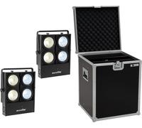 EUROLITE Set 2x Audience Blinder 4x100W LED COB CW/WW + Case - Kits