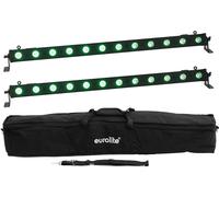 EUROLITE Set 2x LED BAR-12 QCL RGB+UV Bar + Soft-Bag - Kits