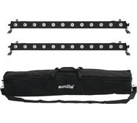 EUROLITE Set 2x LED BAR-12 QCL RGBA + Soft-Bag