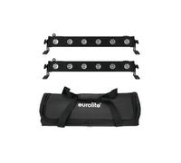 EUROLITE Set 2x LED BAR-6 QCL RGBW + Soft Bag