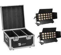 EUROLITE Set 2x LED CLS-18 QCL RGB/WW 18x7W + Flightcase (20001035)