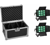 EUROLITE Set 2x LED CLS-9 QCL RGB/WW 9x7W + Case (20000984)