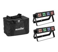 EUROLITE Set 2x LED Silent Bar 16x4W RGB/WW + Soft-Bag (20001020)