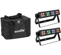 EUROLITE Set 2x LED Silent Bar 16x4W RGB/WW + Soft Bag - Kits complets