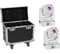 EUROLITE Set 2x LED TMH-H90 Hybrid Moving-Head Spot/Wash COB ws + Case