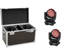 EUROLITE Set 2x LED TMH-X4 Moving-Head Wash Zoom + Case - Kits