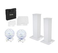 EUROLITE Set 2x Stage Stand 100cm + 2x LED B-40 H eam Effect white