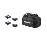 EUROLITE Set 4x AKKU Flat Light 3 sw + Soft-Bag