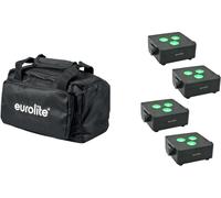 EUROLITE Set 4x AKKU IP Flat Light 3 sw + Soft-Bag (20000861)