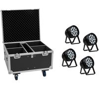 EUROLITE Set 4x AKKU IP PAR 14 HCL QuickDMX + Flightcase - Kits complets