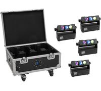 EUROLITE Set 4x AKKU MBT-3 Spot MK2 + Flightcase avec roulettes et fonction de recharge - Kits