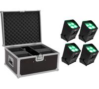 EUROLITE Set 4x AKKU UP-4 Entry QCL Spot QuickDMX + Case (20000936)