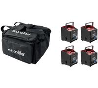EUROLITE Set 4x AKKU UP-4 QCL Spot QuickDMX MK2 + Soft Bag - Projecteurs à batterie