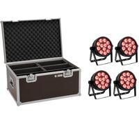 EUROLITE Set 4x LED 7C-12 Silent Slim Spot + étui - Kits