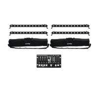 EUROLITE Set 4x LED BAR-12 QCL RGBW + 2x Soft Bags + Controller
