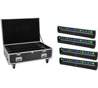 EUROLITE Set 4x LED BAR-8 SWING Q ar + Flightcase avec roulettes - Kits