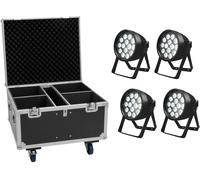 EUROLITE Set 4x LED IP PAR 14x8W Q lightcase - Kits complets