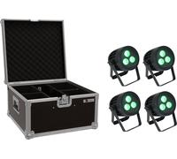 EUROLITE Set 4x LED IP PAR 3x8W QCL Spot + Etui - Kits