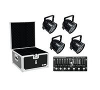EUROLITE Set 4x LED PAR-56 H k + Case + Controller