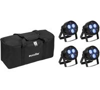 EUROLITE Set 4x LED PARty Hybrid Spot + Soft Bag - Projecteurs PAR LED