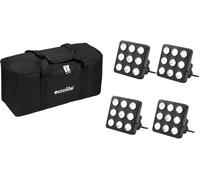EUROLITE Set 4x LED Party Panel RGB+UV + Soft-Bag - Projecteurs PAR LED