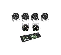 EUROLITE Set 4x LED SLS-7 H loor + 2x LED FE-700 + DMX LED Color Chief Controller (20000434)