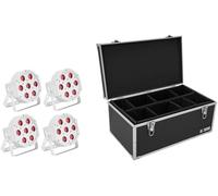 EUROLITE Set 4x LED SLS-7 H loor white + Case - Kits