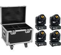 Eurolite Set 4 x LED TMH-17 Spot + Case avec roulettes