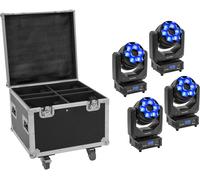 EUROLITE Set 4x LED TMH-H240 Beam/Wash/Flower Effect + Case - Kits