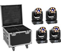 EUROLITE Set 4x LED TMH-H90 + Mallette à roulettes - Kits