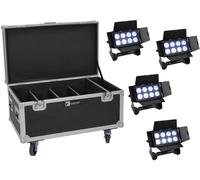 EUROLITE Set 4x Multiflood IP 8x10W RGBW Wash + Case - Kits