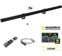 EUROLITE Set 5x LED PR-100/32 Pixel DMX Rail bk + Logiciel Madrix - Kits