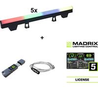EUROLITE Set 5x LED PT-100/32 Pixel DMX Tube + Logiciel Madrix - Kits