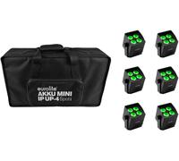 EUROLITE Set 6x AKKU Mini IP UP-4 QCL Spot MK2 + Soft Bag - Projecteurs à batterie