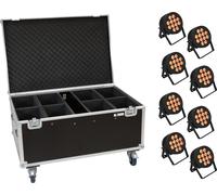EUROLITE Set 8x LED IP PAR 12x9W SCL Spot + Mallette avec roues - Kits