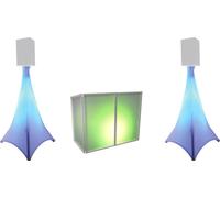 EUROLITE Set AKKU 2x Flat Light 3 sw + Bar-6 + support